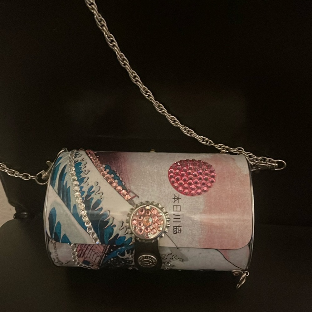 Vintage rhinestones metal women’s purse
